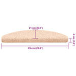 Selvklebende Trappematter 30 Stk Kremhvit 65X21X4 Cm