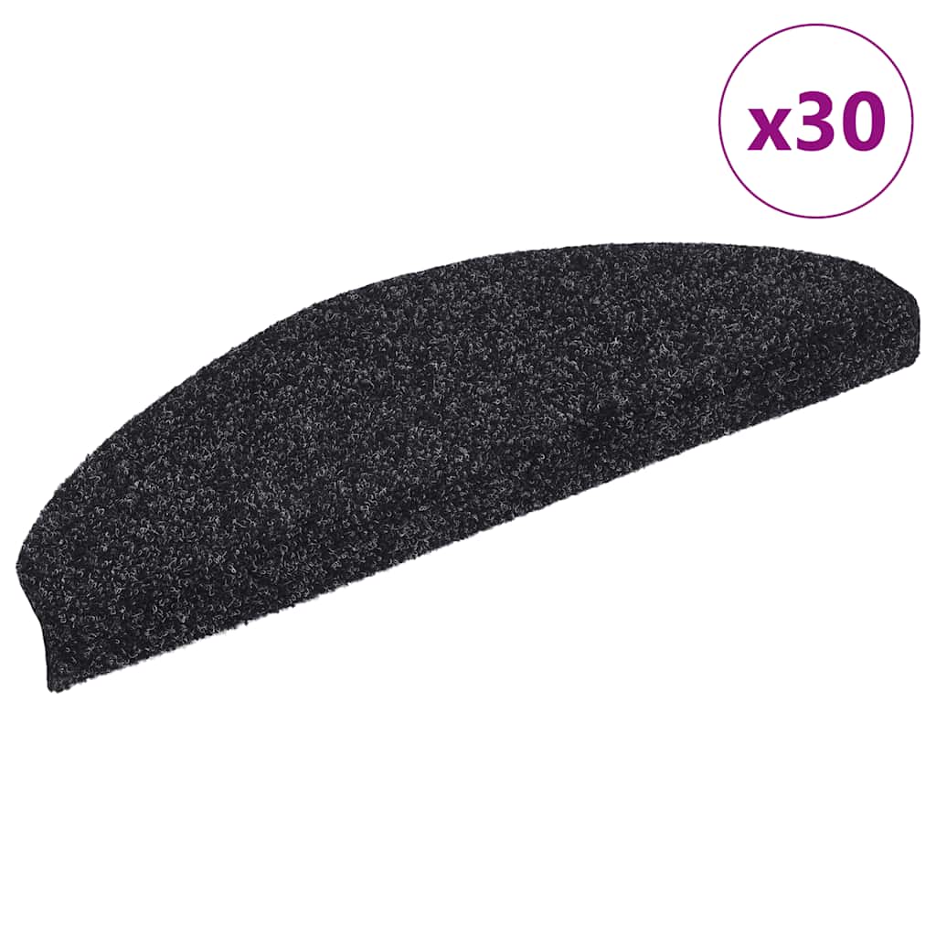 Selvklebende Trappematter 30 Stk Svart 65X21X4 Cm