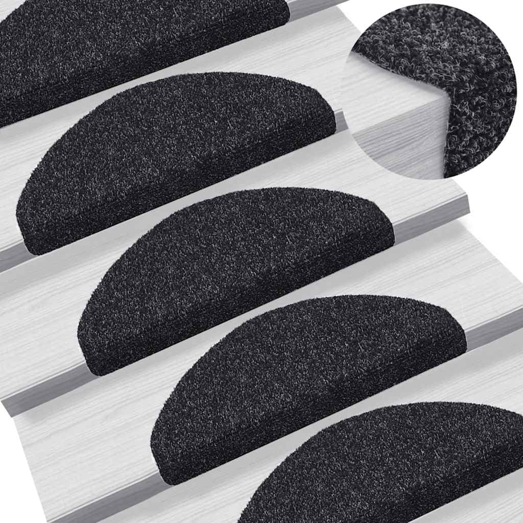 Selvklebende Trappematter 30 Stk Svart 65X21X4 Cm