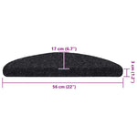 Selvklebende Trappematter 20 Stk Svart 56X17X3 Cm