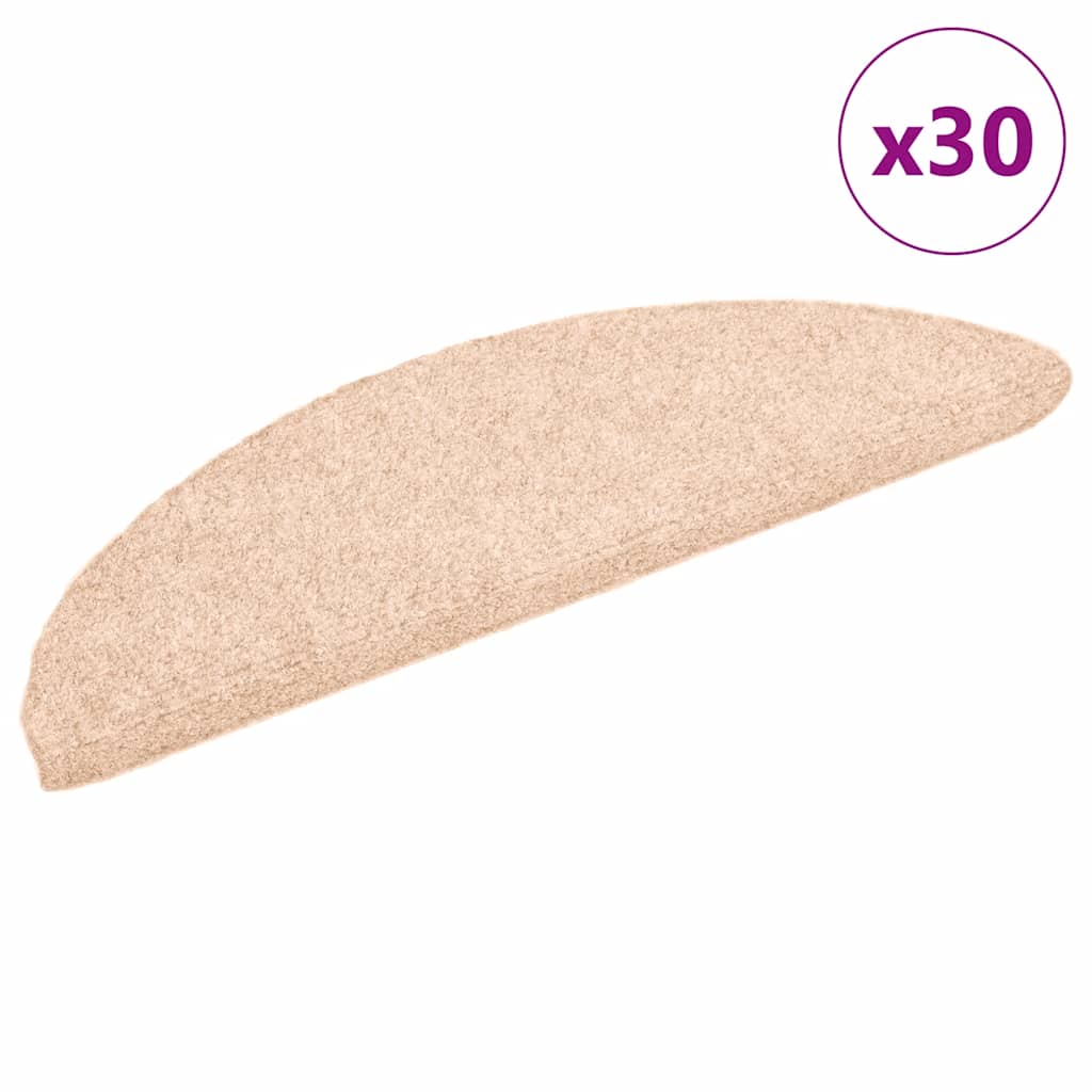 Selvklebende Trappematter 30 Stk Kremhvit 56X17X3 Cm