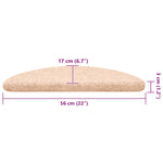 Selvklebende Trappematter 30 Stk Kremhvit 56X17X3 Cm