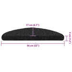 Selvklebende Trappematter 30 Stk Svart 56X17X3 Cm