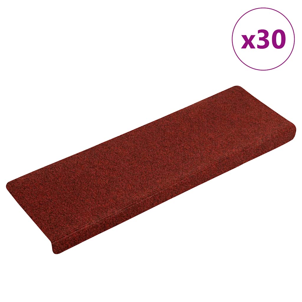 Selvklebende Trappematter 30 Stk Rød 65X21X4 Cm