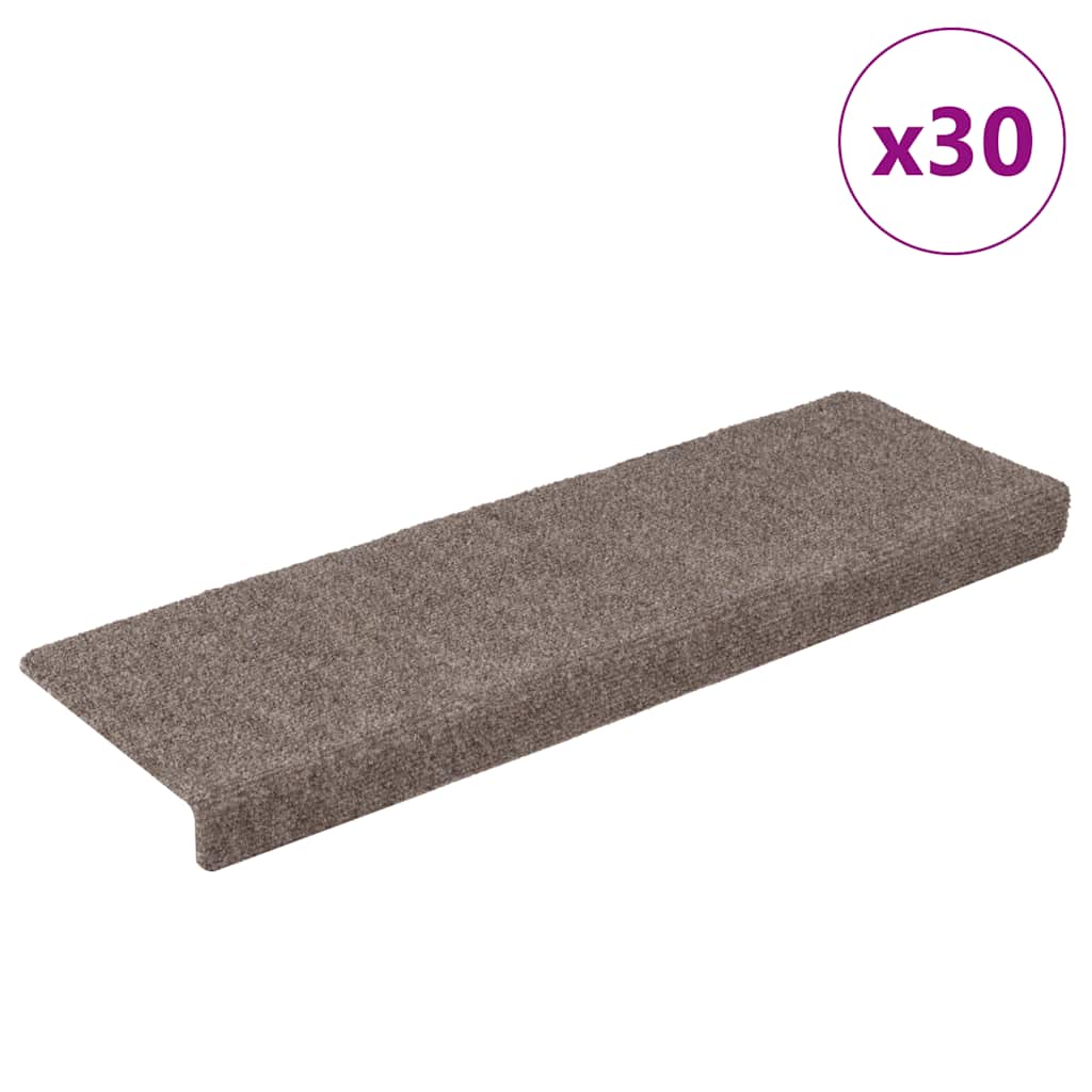 Selvklebende Trappematter 30 Stk Kremhvit 65X21X4 Cm