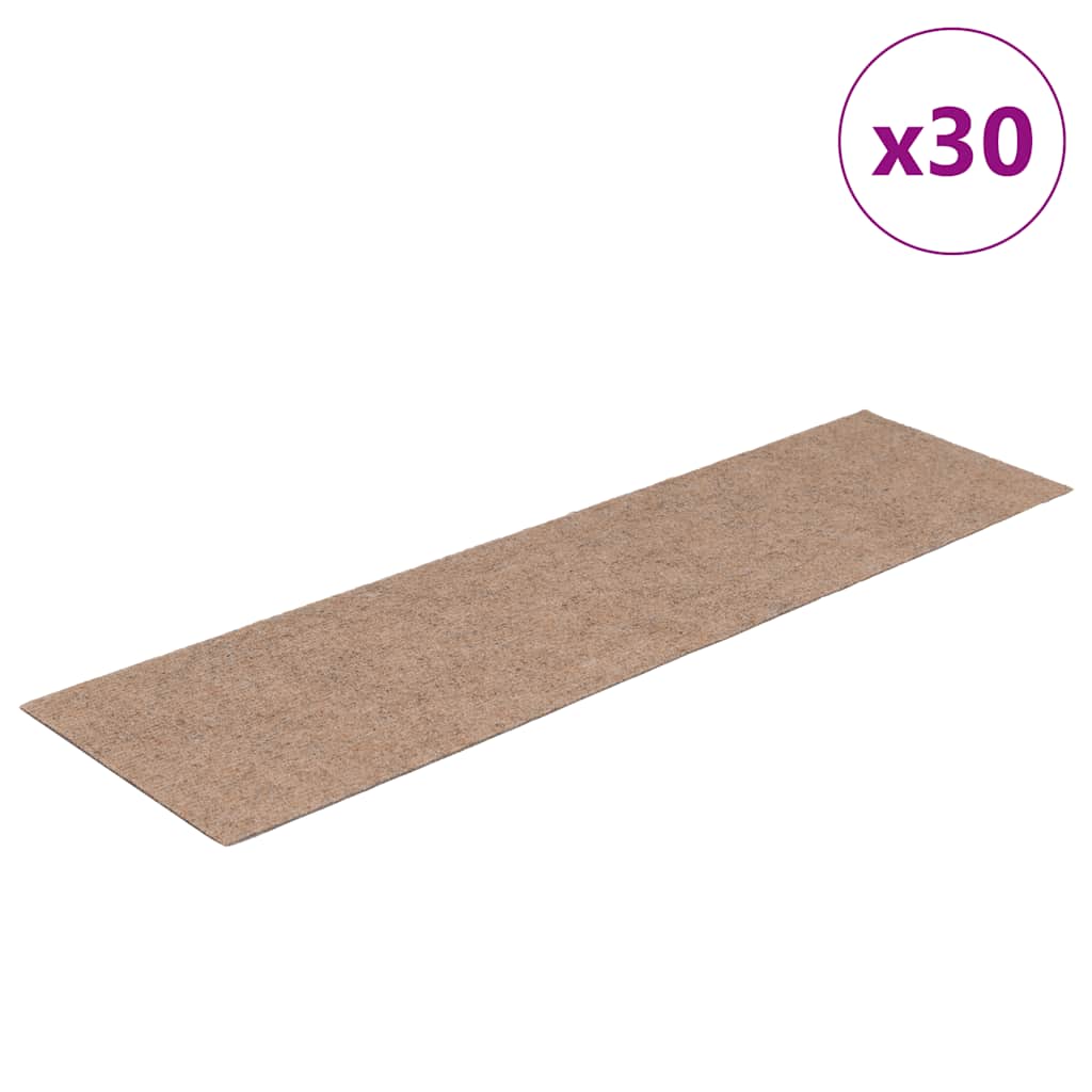 Trappematter Selvklebende 30 Stk Lysebrun 76X20 Cm Rektangulær