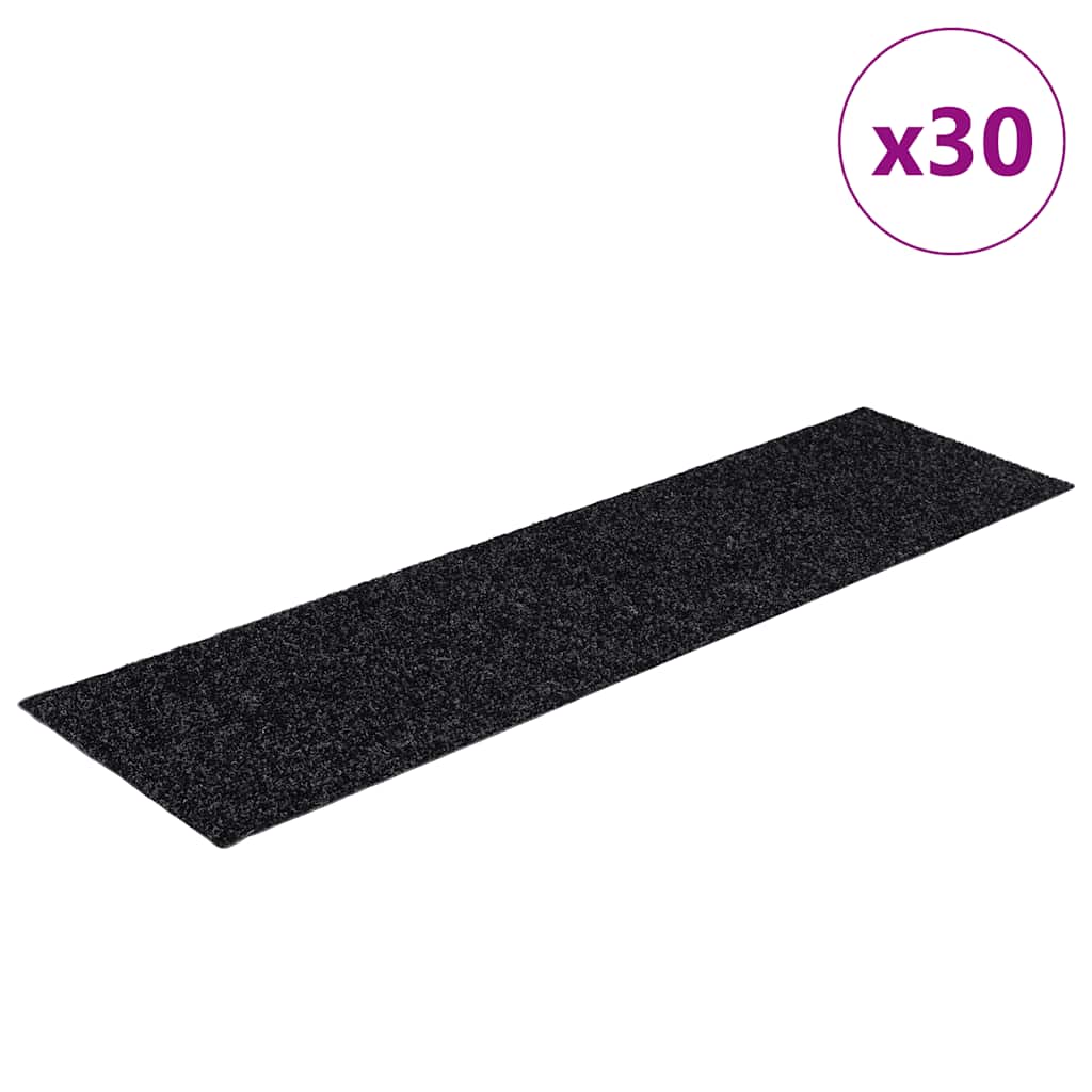 Trappematter Selvklebende 30 Stk Svart 76X20 Cm Rektangulær