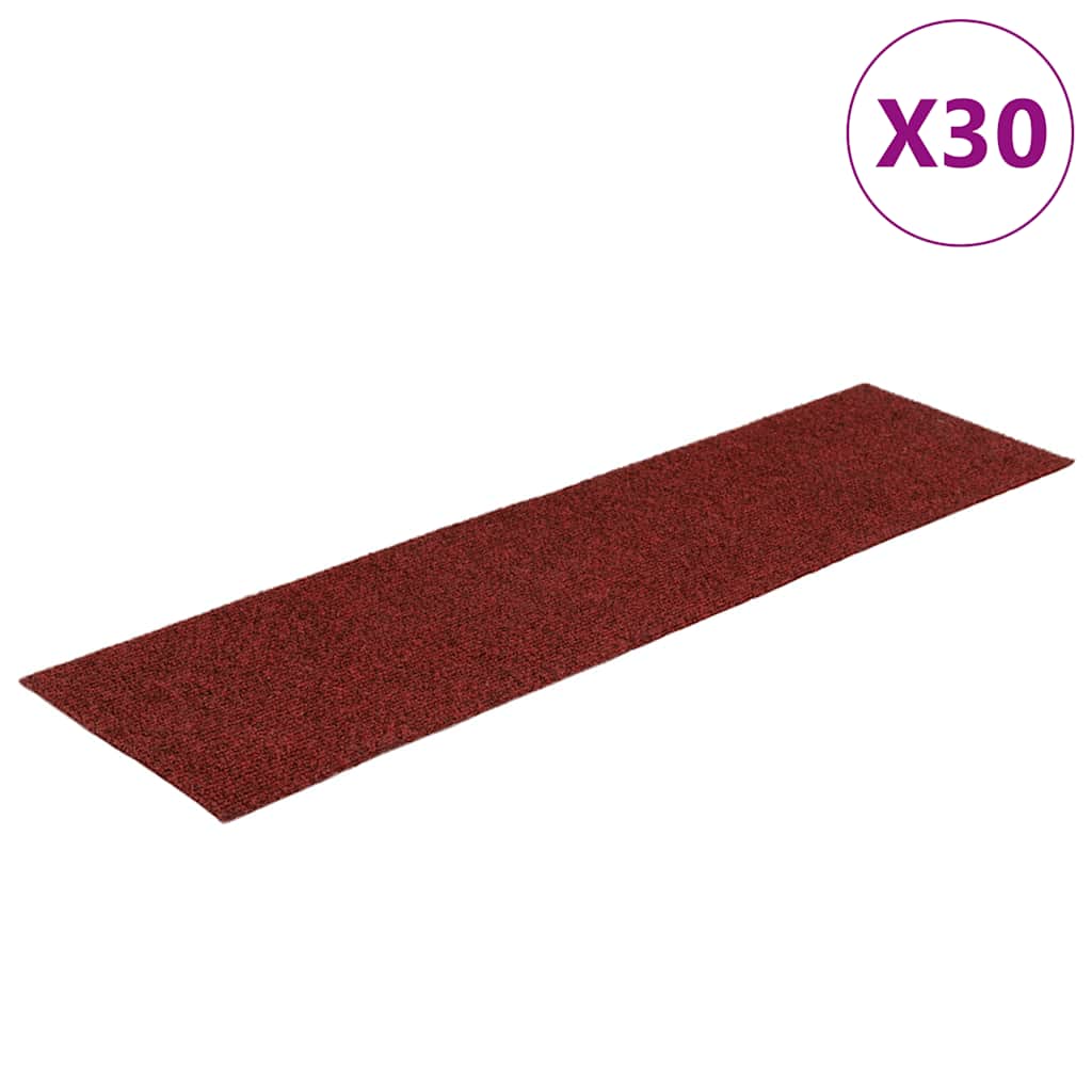 Trappematter Selvklebende 30 Stk Rød 76X20 Cm Rektangulær