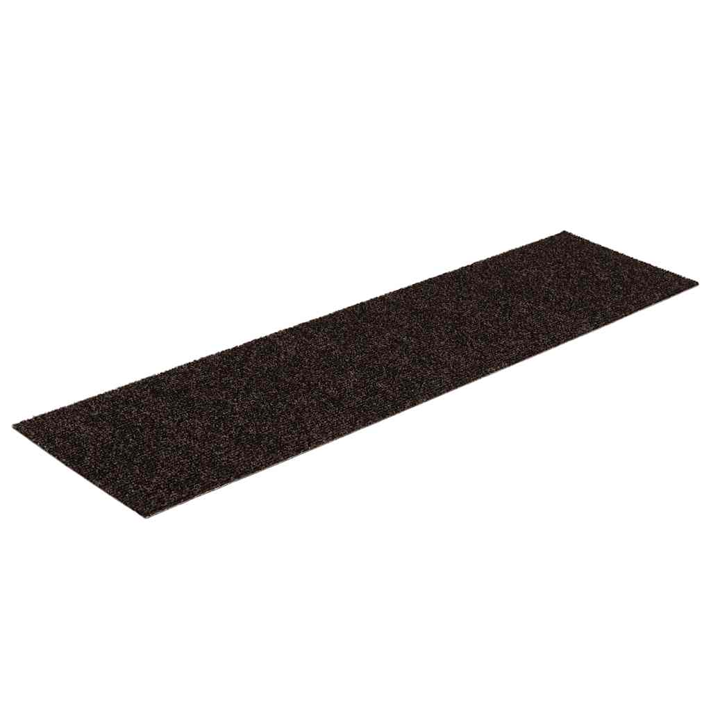 Trappematter Selvklebende 30 Stk Mørkebrun 76X20 Cm Rektangulær