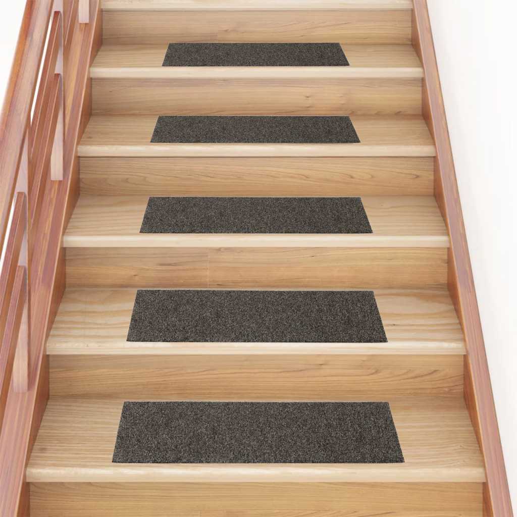 Trappematter Selvklebende 30 Stk Antrasitt 76X20 Cm Rektangulær