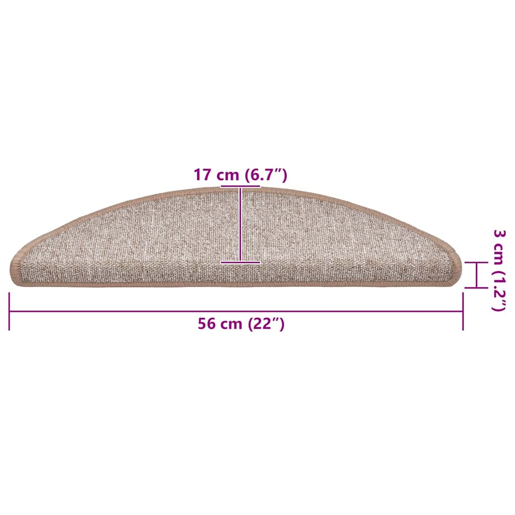 Trappematter 30 Stk Lysebrune 56X17X3 Cm