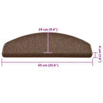 Trappematter 30 Stk Brun 65X24X4 Cm