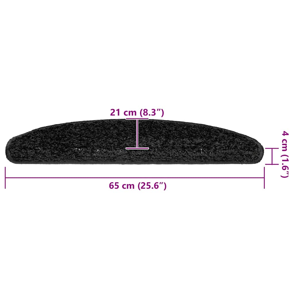 Trappematter 30 Stk Svart 65X21X4 Cm