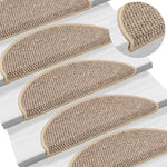 Selvklebende Trappematter Sisal 30 Stk 56X17X3 Cm Mørk Beige