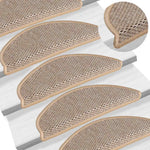 Selvklebende Trappematter Sisal 30 Stk 56X17X3 Cm Lysebeige