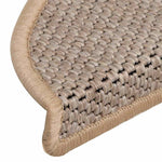Selvklebende Trappematter Sisal 30 Stk 56X17X3 Cm Lysebeige