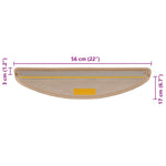 Selvklebende Trappematter Sisal 30 Stk 56X17X3 Cm Lysebeige