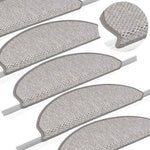 Selvklebende Trappematter Sisal 30 Stk 65X21X4 Cm Platina