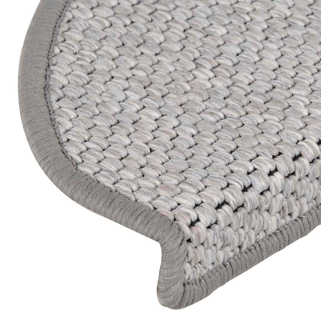 Selvklebende Trappematter Sisal 30 Stk 65X21X4 Cm Platina