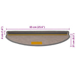 Selvklebende Trappematter Sisal 30 Stk 65X21X4 Cm Platina