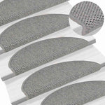 Selvklebende Trappematter Sisal 30 Stk 65X21X4 Cm Sølv