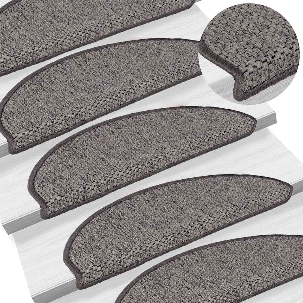 Selvklebende Trappematter Sisal 30 Stk 65X21X4 Cm Brun Beige