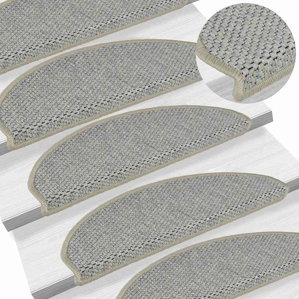 Selvklebende Trappematter Sisal 30 Stk 65X21X4 Cm Lysegrønn