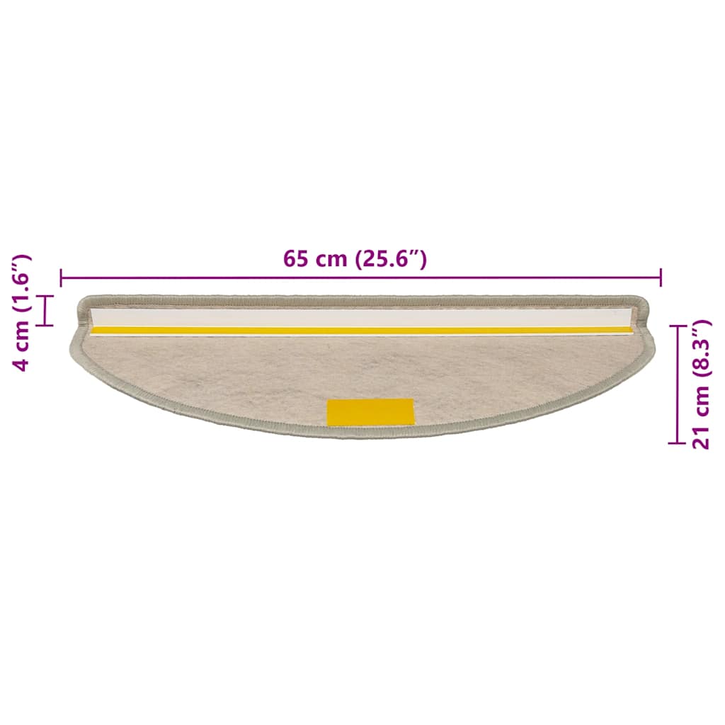 Selvklebende Trappematter Sisal 30 Stk 65X21X4 Cm Lysegrønn