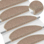 Selvklebende Trappematter Sisal 30 Stk 65X21X4 Cm Sand