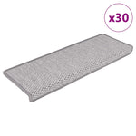 Selvklebende Trappematter Sisal 30 Stk 65X21X4 Cm Platina