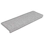 Selvklebende Trappematter Sisal 30 Stk 65X21X4 Cm Platina