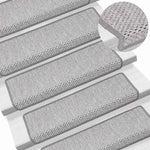 Selvklebende Trappematter Sisal 30 Stk 65X21X4 Cm Platina