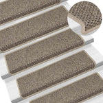 Selvklebende Trappematter Sisal 30 Stk 65X21X4 Cm Mørk Beige