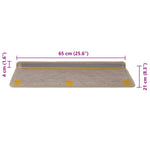 Selvklebende Trappematter Sisal 30 Stk 65X21X4 Cm Sand
