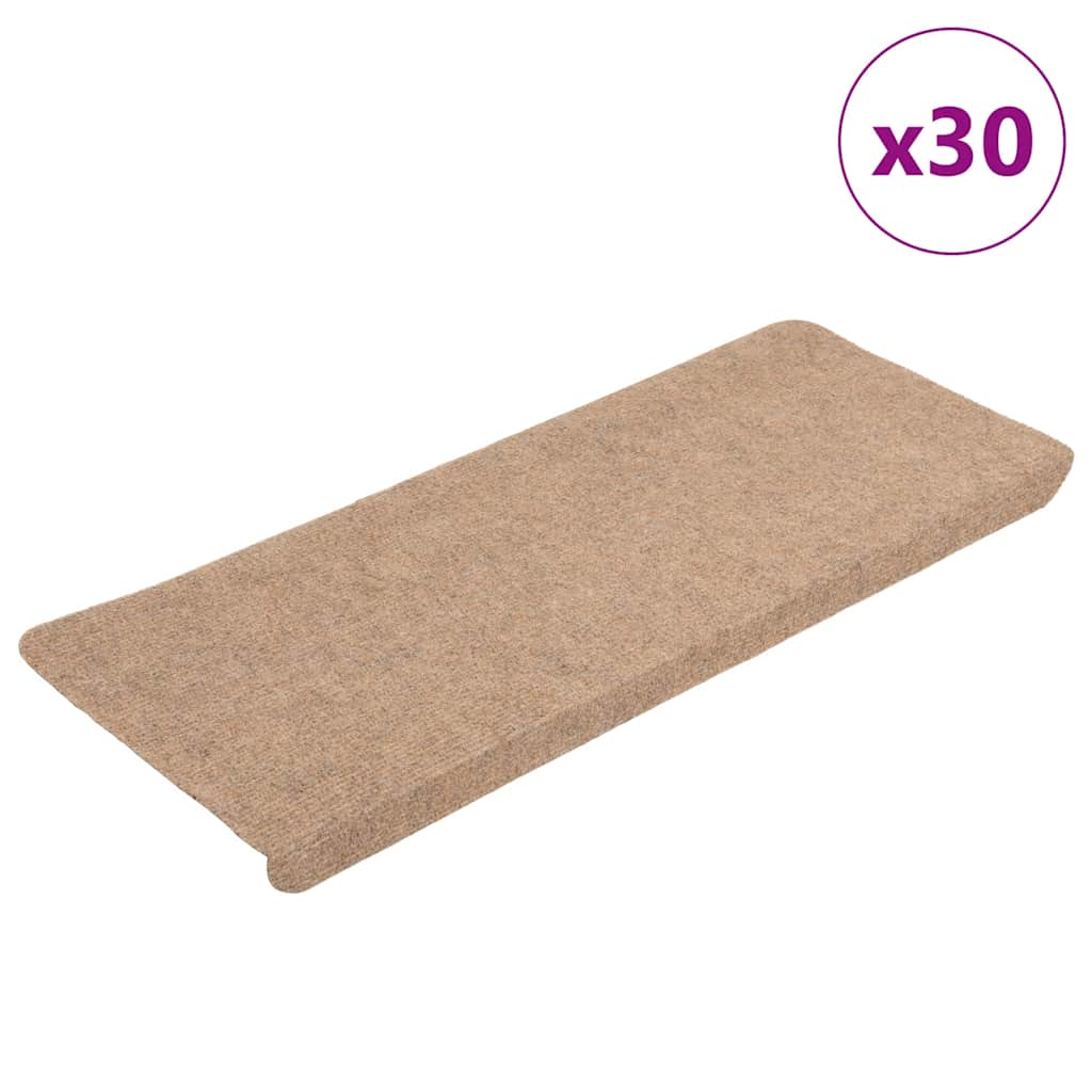 Selvklebende Trappematter 30 Stk Beige 65X24,5X3,5 Cm