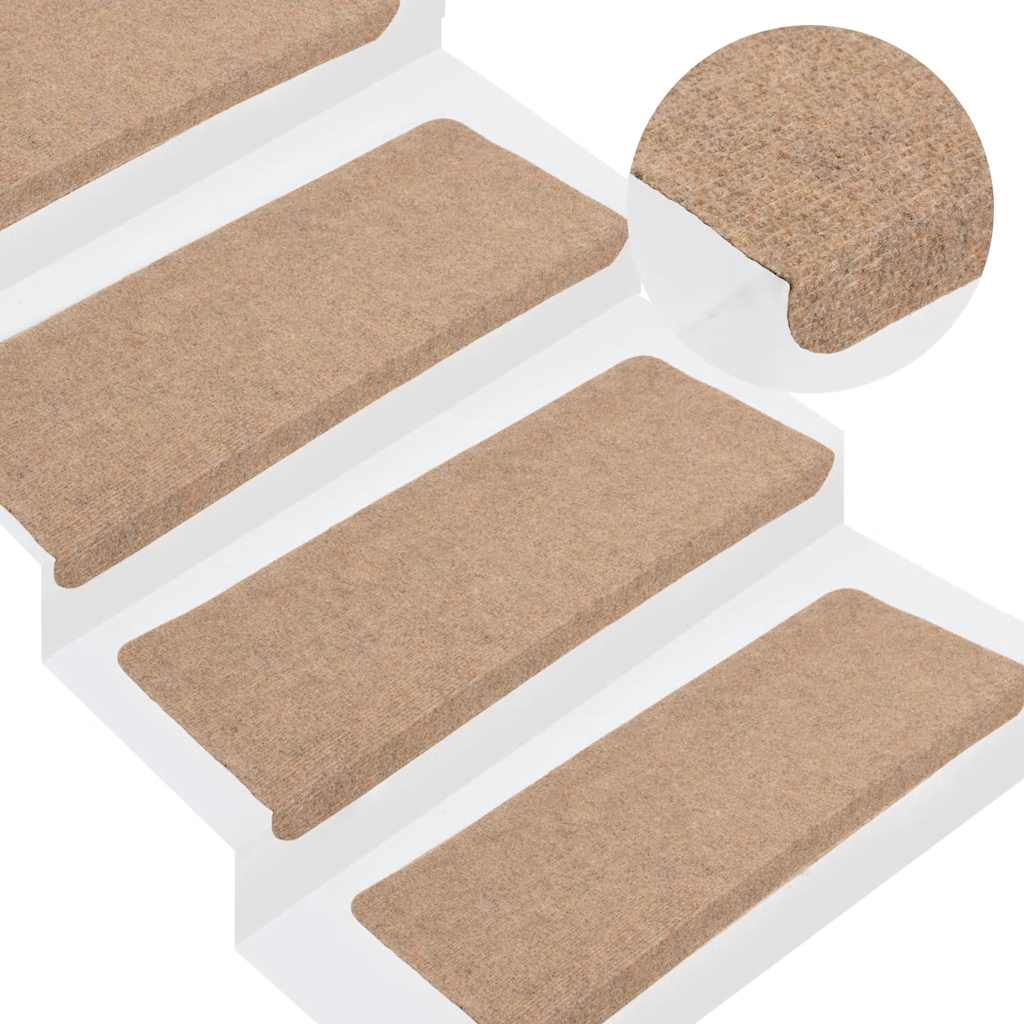 Selvklebende Trappematter 30 Stk Beige 65X24,5X3,5 Cm