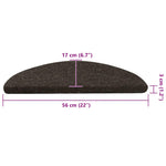 Selvklebende Trappematter 30 Stk Antrasitt 56X17X3 Cm