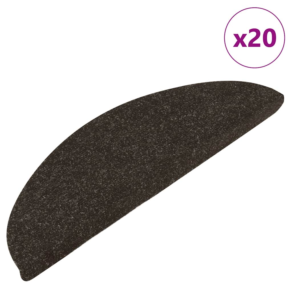 Selvklebende Trappematter 20 Stk Antrasitt 65X22,5X3,5 Cm