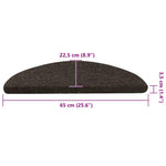 Selvklebende Trappematter 20 Stk Antrasitt 65X22,5X3,5 Cm