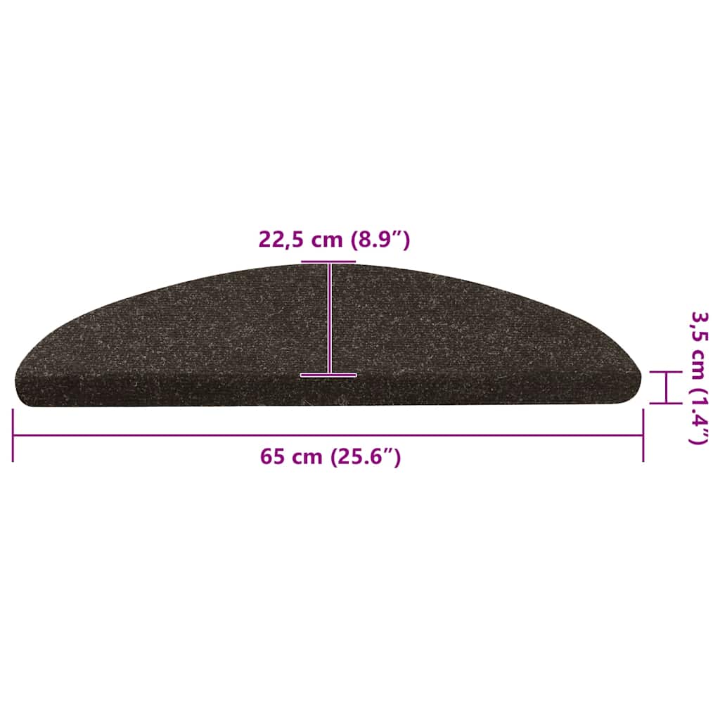 Selvklebende Trappematter 20 Stk Antrasitt 65X22,5X3,5 Cm