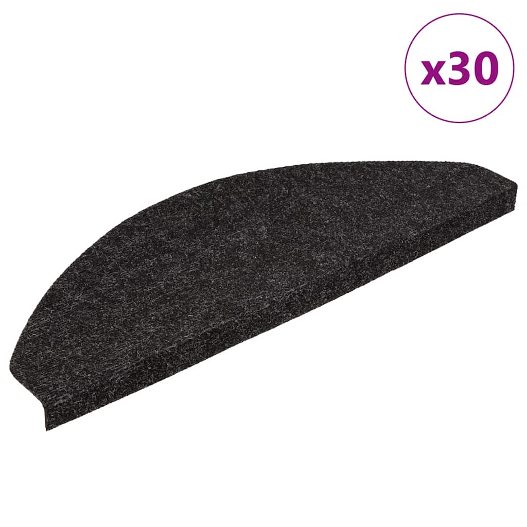 Selvklebende Trappematter 30 Stk Antrasitt 65X22,5X3,5 Cm