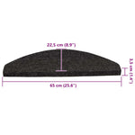 Selvklebende Trappematter 30 Stk Antrasitt 65X22,5X3,5 Cm