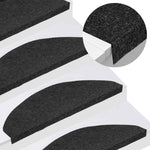 Selvklebende Trappematter 30 Stk Svart 65X22,5X3,5 Cm