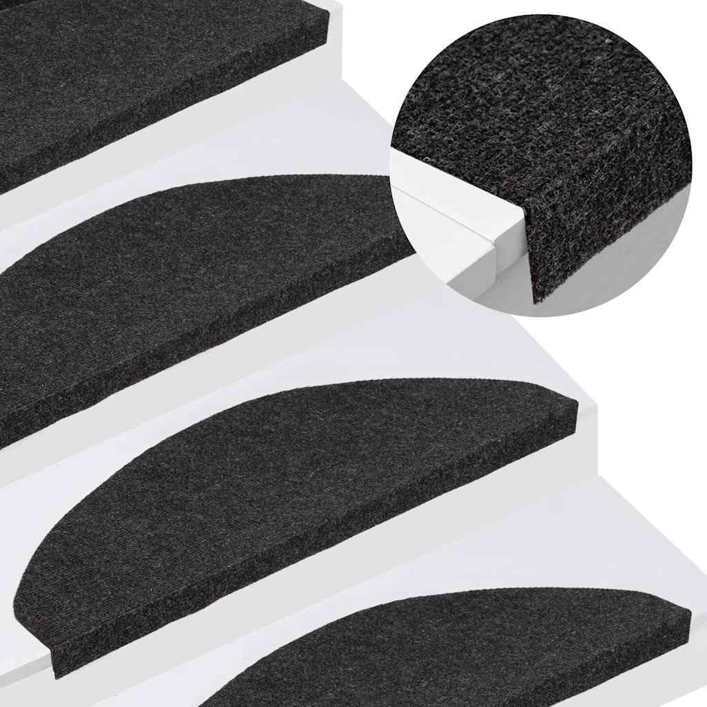 Selvklebende Trappematter 30 Stk Svart 65X22,5X3,5 Cm