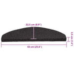 Selvklebende Trappematter 30 Stk Svart 65X22,5X3,5 Cm