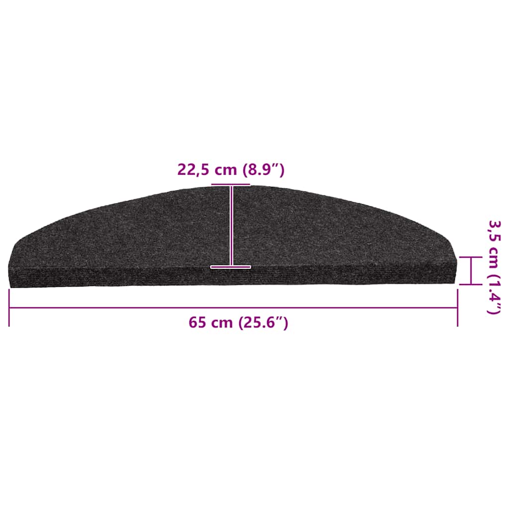 Selvklebende Trappematter 30 Stk Svart 65X22,5X3,5 Cm