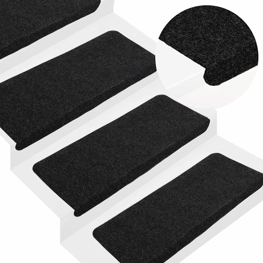 Selvklebende Trappematter 30 Stk Svart 65X24,5X3,5 Cm