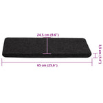 Selvklebende Trappematter 30 Stk Svart 65X24,5X3,5 Cm