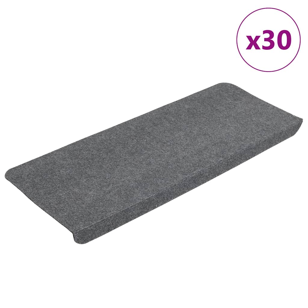 Selvklebende Trappematter 30 Stk Grå 65X24,5X3,5 Cm