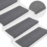 Selvklebende Trappematter 30 Stk Grå 65X24,5X3,5 Cm